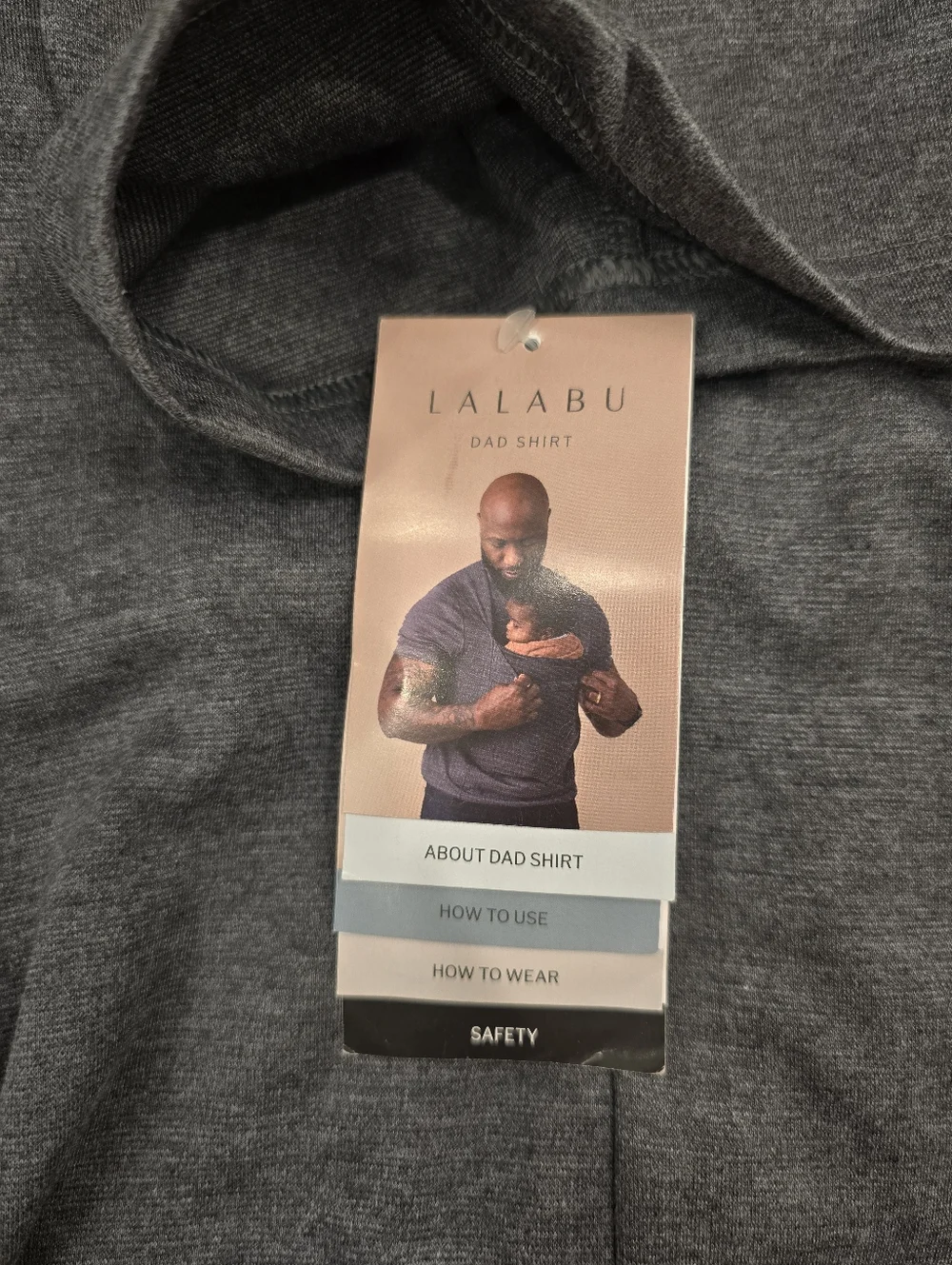 Lalabu Dad Shirt 2XL Heather Gray NWT - Picture 11 of 12